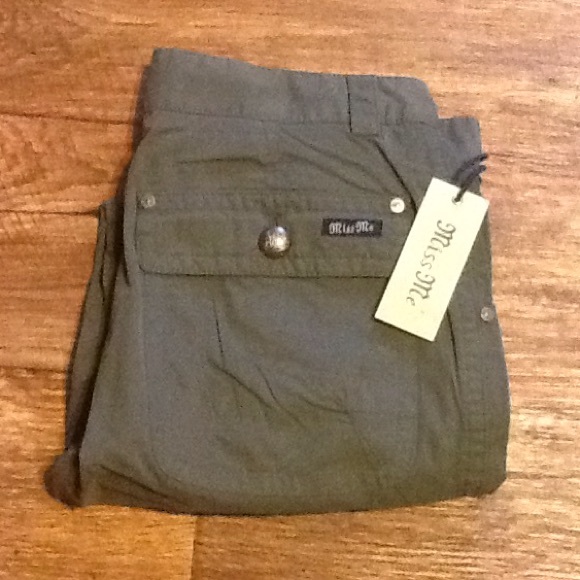 Miss Me Olive Green Skinny Cargo Pants