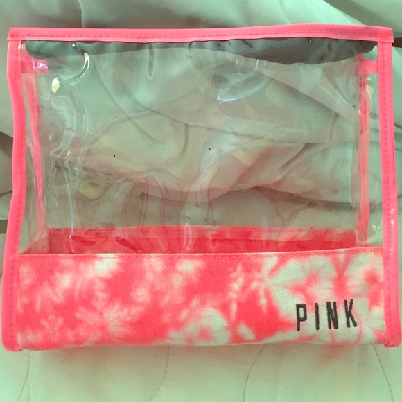 Pink makeup bag