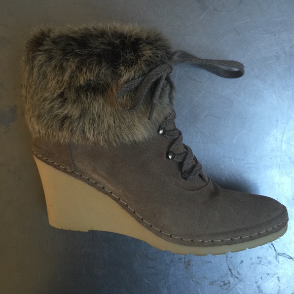 Leather boot with rubber wedge bettye muller - Picture 3 of 3