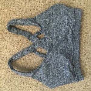 Charcoal grey Crossback Forever 21 Sports Bra