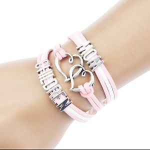 Mom heart children infinity bracelet