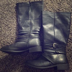 Tall Faux Leather Boots