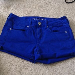 Blue American eagle shorts