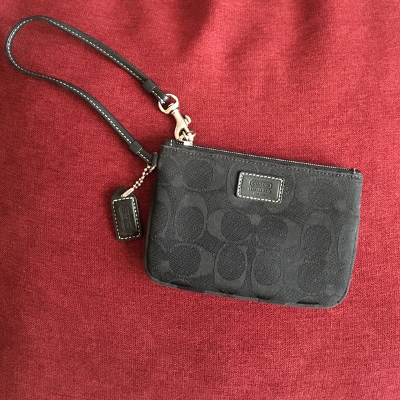 Black coach wristlet
