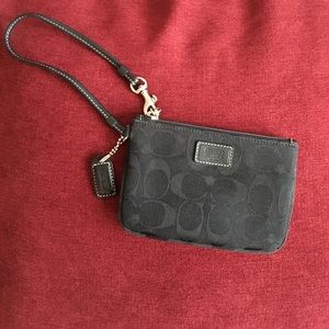 Black coach wristlet