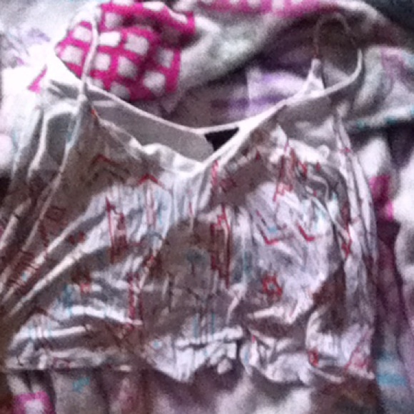 Tribal crop tank top