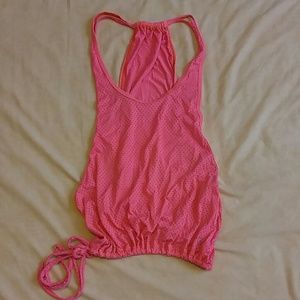 Cropped Sides Coral Tank