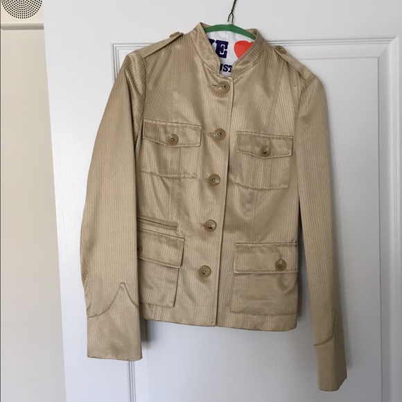 Gold-colored jacket. Banana Republic. Great cond.