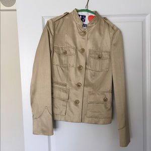 Gold-colored jacket. Banana Republic. Great cond.