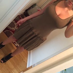 Burberry Brit ruffle tank drop waist dress