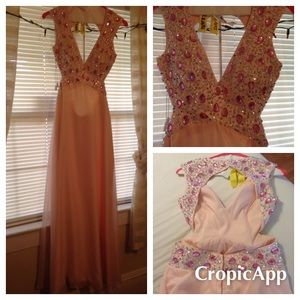Pink Chiffon Prom Dress