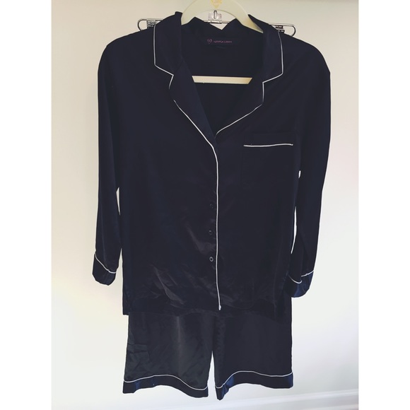 black "silk" pajama set by Victoria's Secret