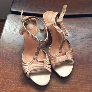 Clarks leather wedges