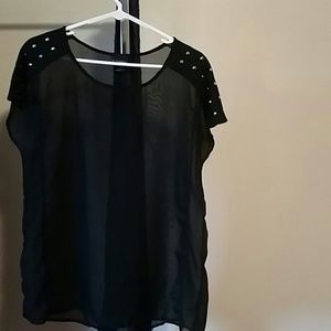 Express Sheer Studded Tee