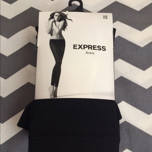 Express black ankle tights