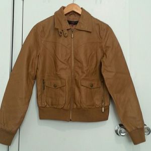 synthetic leather jacket