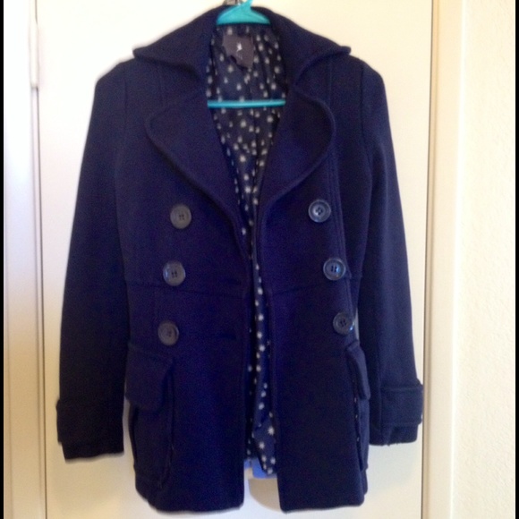 Forever 21 blue pea coat XXI
