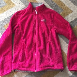 North face fuzzy zip up fleece