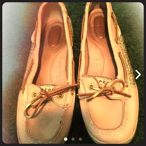 Gold Sperry Top Slider shoes