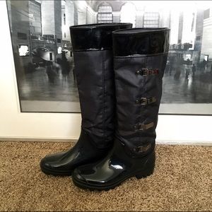 Calvin Klein black rain boots