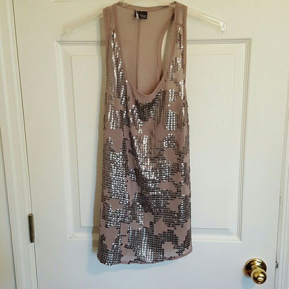ANTHROPOLOGIE Sparkle & Fade Tank