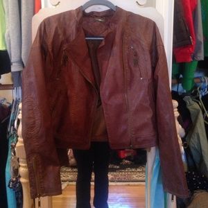 Medium fairly new joujou faux leather jacket