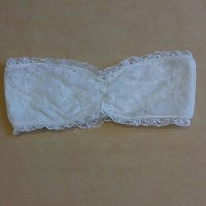 White Lace Strapless Bralette