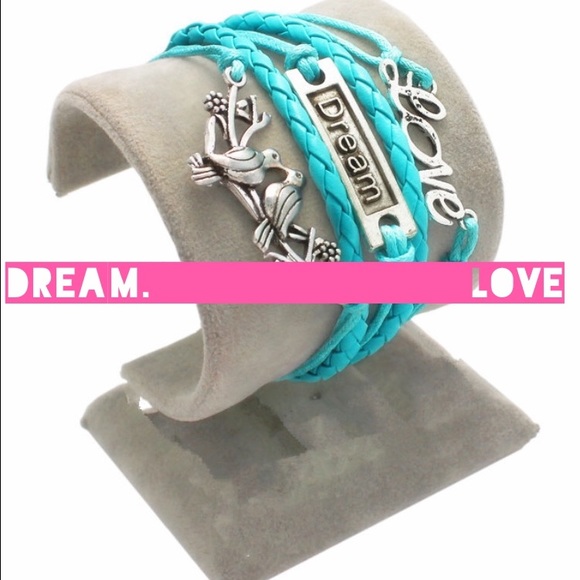 Dream, love handmade infinity bracelet