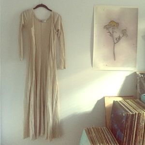 Free People beach button up thin sweater dress xs