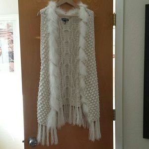 Buffalo faux fur knit sweater vest