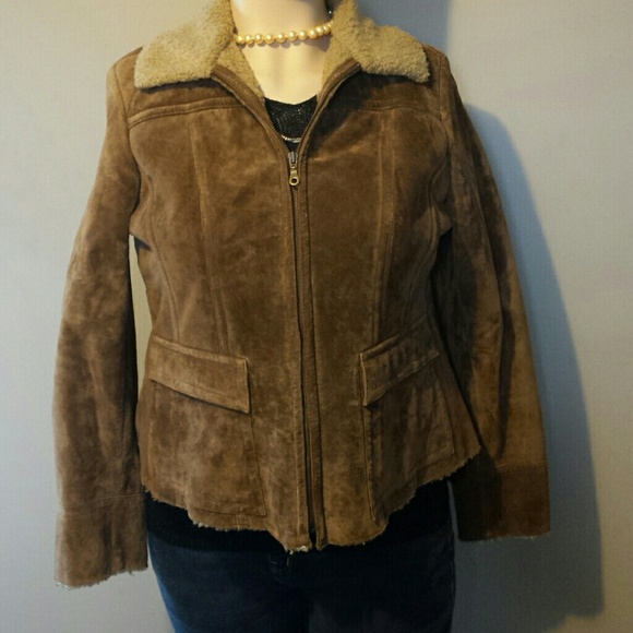 Genuine sued leather jacket