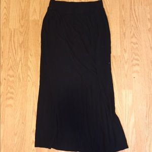 Basic black maxi skirt