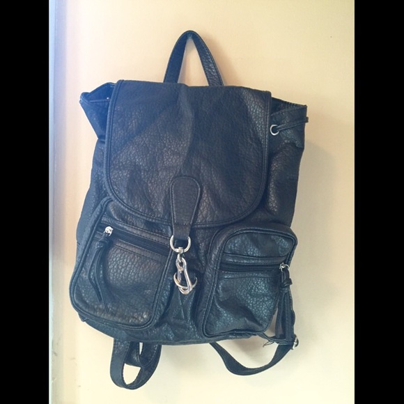 Leather hook back pack