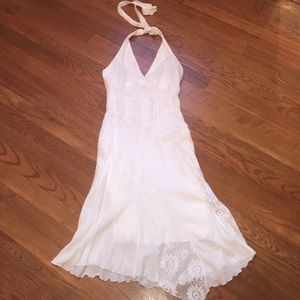 White halter dress