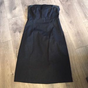 Black strapless dress