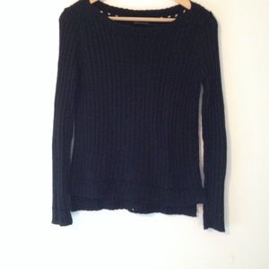 Lucky Brand black ribbed sweater!