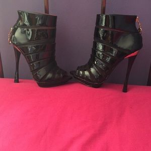 Charles Jourdan Patent Mesh Bootie