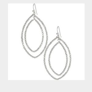 Stella & Dot Bardot Hoop Earrings Silver