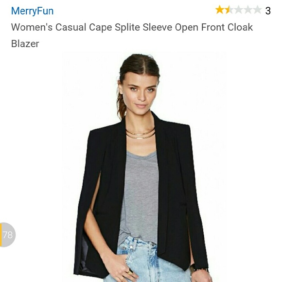New with tags Blk. Cape XL