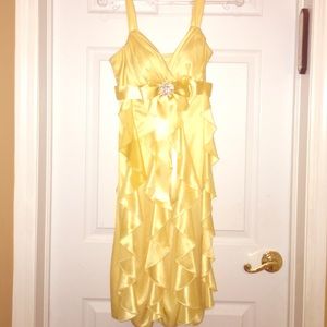 Yellow cocktail dress