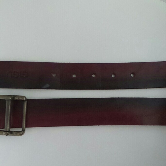 Gigli ombre red tones leather belt. - Picture 2 of 4