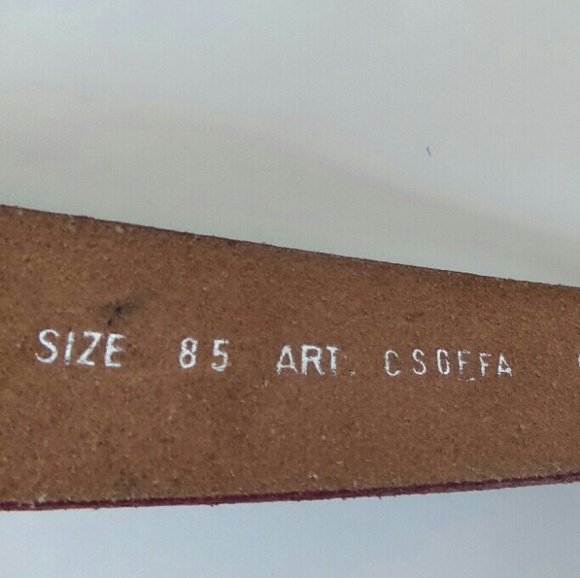 Gigli ombre red tones leather belt. - Picture 3 of 4