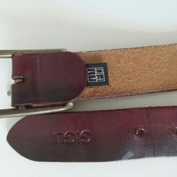 Gigli ombre red tones leather belt. - Picture 4 of 4