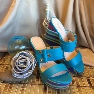 Nine West colorful Wedges