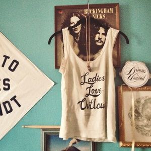 Bandit Brand Ladies Love Outlaws lace Tank S