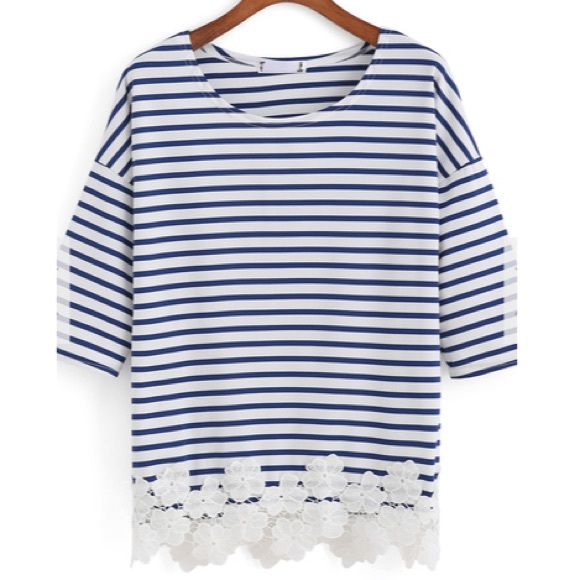 Blue & white striped shirt