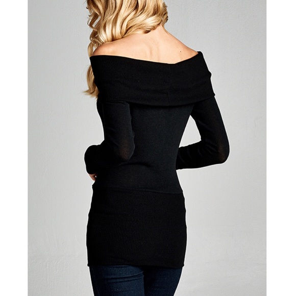 "Ceremonial" Off Shoulder Long Sleeve Top - Picture 3 of 3