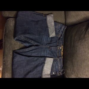 Blue crop plus size jeans