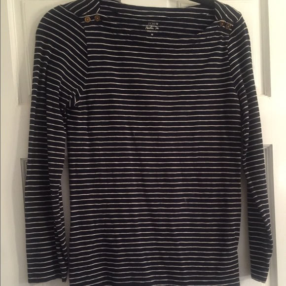 J crew Painter Tee navy with white stripes
