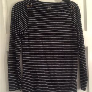 J crew Painter Tee navy with white stripes